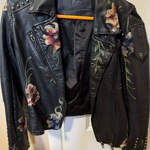 Blank NYC Black Leather Jacket with Sleek Design